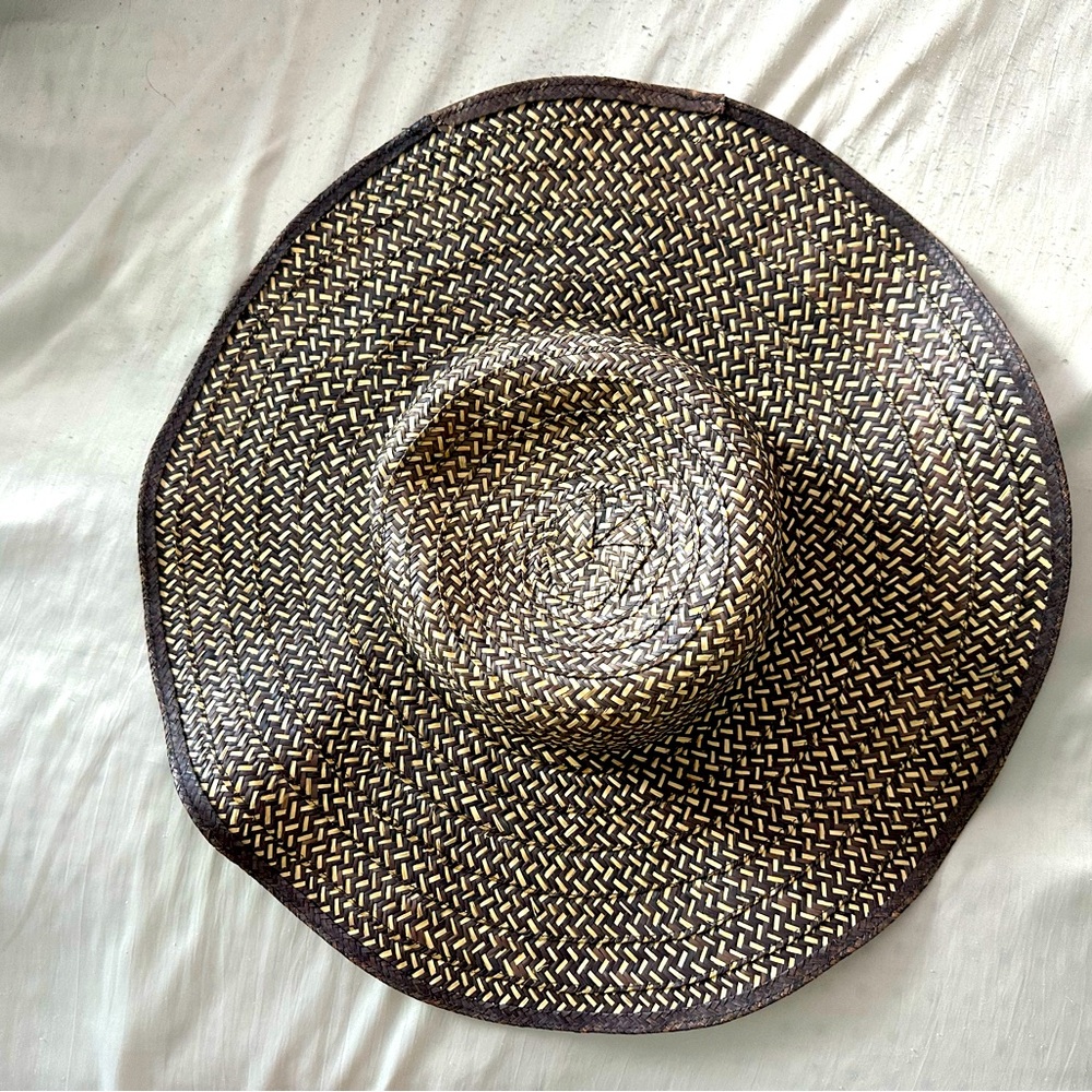 Tan and Brown sun hat. Neutral colors match everything.